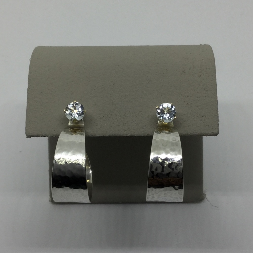 James Avery Hammered earring post collars